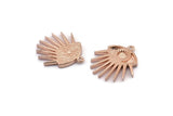 Rose Gold Eye Charm, Rose Gold Plated Brass Eye Charms With 1 Loop, Pendants (24x22x2mm) N1459