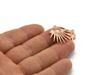 Rose Gold Eye Charm, Rose Gold Plated Brass Eye Charms With 1 Loop, Pendants (24x22x2mm) N1459