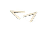 Silver V Shape, 10 Antique Silver Plated Brass V Shaped Charms With 1 Hole (23x19x1mm) M01169 H1282