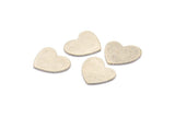 Silver Heart Blank, 10 Antique Silver Plated Brass Heart Blanks, Stamping Blanks (16x14x1mm) M848