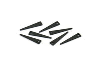 Black Triangle Charm, 24 Hammered Oxidized Black Brass Triangle Charms With 1 Hole, Blanks (20x4.5x0.80mm) M265