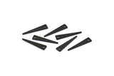 Black Triangle Charm, 24 Hammered Oxidized Black Brass Triangle Charms With 1 Hole, Blanks (20x4.5x0.80mm) M265