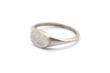 Silver Oval Ring, 4 Antique Silver Plated Brass Ring Oval Settings (18mm) E265 H1328