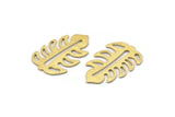 Brass Leaf Blank, 8 Textured Raw Brass Leaf Blanks, Brass Blanks, Stamping Blanks (30x20x0.80mm) M01777