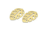 Brass Leaf Blank, 8 Raw Brass Leaf Blanks, Brass Blanks, Stamping Blanks (30x20x0.80mm) M01677