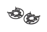 Siyah Kolye, 2 Dokulu Oksitlenmiş Siyah Kolye, 2 Döngü, Tılsımlar, Bulgular (34x1mm) BS 2065 H1345