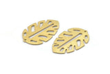 Brass Leaf Charm, 8 Textured Raw Brass Leaf Charms With 1 Hole, Leaf Charm Earrings (30x20x0.80mm) M01757