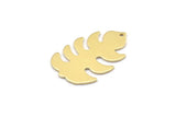 Brass Leaf Charm, 8 Raw Brass Leaf Charms With 1 Hole, Leaf Charm Earrings (30x20x0.80mm) M01733