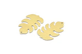 Brass Leaf Charm, 8 Raw Brass Leaf Charms With 1 Hole, Leaf Charm Earrings (30x20x0.80mm) M01733