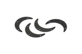 Siyah Ay Tılsımı, 3 Delikli 12 Oksitlenmiş Siyah Pirinç Hilal Tılsımı (22x5x0,80 mm) M01191