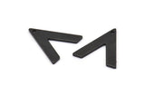 Black V Shape, 12 Oxidized Black Brass V Shaped Charms With 1 Hole (19x18x1mm) M01122 H1301