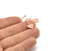 Copper Heart Blank, 24 Raw Copper Spade Blanks, Stamping Blanks (20x9x0.80mm) M02023