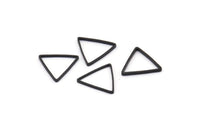 Siyah Üçgen Konnektör, 50 Oksitlenmiş Siyah Pirinç Üçgen Halka (11x11x11mm) Bs-1164