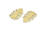 Brass Leaf Charm, 8 Raw Brass Leaf Charms With 1 Hole, Leaf Charm Earrings (30x20x0.80mm) M01749