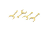 Brass Moon Blank, 50 Raw Brass Crescent Blanks, Stamping Blanks (20x9x0.80mm) M02041