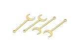 Brass Moon Charm, 24 Raw Brass Crescent Charms With 1 Loop (30x9x0.80mm) M02039