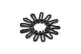 Black Sun Pendant, Oxidized Black Brass Sunny Pendant (39x2.2mm) BS 1988 H1348