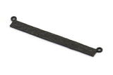 Siyah Dikdörtgen Kolye, 2 Halkalı 4 Oksitlenmiş Siyah Pirinç Çekiçlenmiş Dikdörtgen Kolye, Kolye Parçaları (53x5x0,80 mm) BS 2308