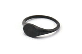 Black Oval Ring, 4 Oxidized Black Brass Ring Oval Settings (18mm) E265 H1328