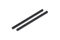 Siyah Kolye Çubuğu, 1 Delikli 10 Oksitlenmiş Siyah Pirinç Tılsım, Kolye, Çubuklar (2x50mm) BS 1754