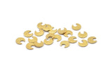 Brass Moon Blank, 250 Raw Brass, Crescent Moon, Brass Blanks, Tiny Brass Moon (7x0.80mm) M01820
