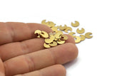 Brass Moon Blank, 250 Raw Brass, Crescent Moon, Brass Blanks, Tiny Brass Moon (7x0.80mm) M01820