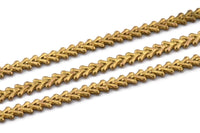 Brass Chain, Raw Brass Chain, Brass Leaf Chain, Branch Chain  (6x2mm) Z069