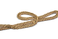 Brass Chain, Raw Brass Chain, Brass Double Link Flat Cable Chain (5x1.3mm) Z118
