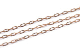 Brass Link Chain, Raw Brass Chain, Oval Link Chain, Paperclip Chain, Rectangle Chain (5x2.4mm) Z011