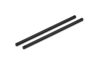 Black Necklace Bar, 6 Oxidized Black Brass Bar, Black Necklace, Oxidized Black Brass Charms With 2 Holes (2x60mm) BS 1750