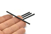Black Necklace Bar, 6 Oxidized Black Brass Bar, Black Necklace, Oxidized Black Brass Charms With 2 Holes (2x60mm) BS 1750