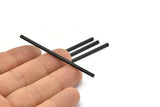 Black Necklace Bar, 6 Oxidized Black Brass Bar, Black Necklace, Oxidized Black Brass Charms With 2 Holes (2x60mm) BS 1750