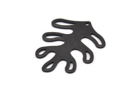 Siyah Yaprak Tılsımı, 1 Delikli 6 Oksitlenmiş Siyah Pirinç Yaprak Tılsımı, Bulgular (32x25x0,80 mm) M483