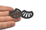 Siyah Kabuk Boşluğu, 2 Dokulu Oksitlenmiş Siyah Pirinç Kabuk Damgalama Boşluğu, Bulgular (35x28x0,80 mm) M128