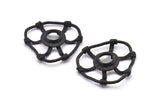 Siyah Kolye, 3 Pençe ve 11 mm Ped Ayarı ile 2 Oksitlenmiş Siyah Pirinç Soyut Kolye Bulguları (41x36x8x2mm) BS 1923 H1306