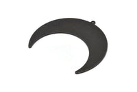 Siyah Ay Tılsımı, 1 Döngülü 2 Oksitlenmiş Siyah Pirinç Hilal Tılsımı, Damgalama Boşlukları (50x17x0,90 mm) M822