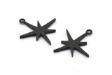 Siyah Boom Charm, 1 Döngülü 4 Oksitlenmiş Siyah Pirinç Boom Charm (25x23x2mm) N1487