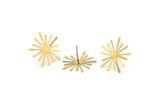 Brass Snowflake Earring, 10 Raw Brass Snowflake Stud Earrings (21x0.30mm) D1664 A1851