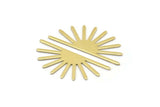 Brass Sun Blank, 10 Raw Brass Sun Blanks, Findings (32x14x0.60mm) M02057
