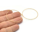 Gold Earring Wires, 12 Gold Plated Brass Earring Wires (40x0.7mm) Bs 1080
