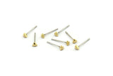 Brass Triangle Earring, 12 Raw Brass Triangle Stud Earrings (3x1.5mm) A1345 A1806