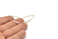 Gold Stud Earring Wires, 6 Gold Plated Brass Needle Bar Earring Wires with 1 Loop (43x0.70mm) BS 2132