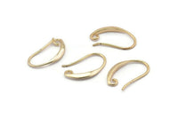 Gold Ear Hooks, 8 Gold Plated Brass Earring Wires, Earring Hooks (20x12mm) BS 1707