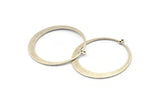 Silver Circle Charm, 2 Antique Silver Plated Brass Circle Charm With 2 Loops, Earrings, Findings (48x45x1mm) D870 Q0698
