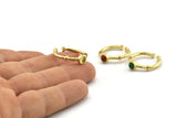 Brass Ring Settings, 3 Raw Brass Round Ring With 1 Stone Setting - Pad Size 4mm N1551