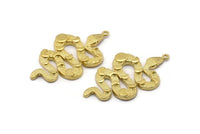 Pirinç Yılan Kolye, Ham Pirinç Yılan ve Ay Evreleri Kolye, 1 Halka, Tılsımlar, Bulgular (47x27x3mm) N1605