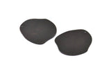 Black Geometric Charm, 4 Textured Oxidized Black Brass Stamping Blanks With 1 Hole, Pendants, Findings (35x32x0.60mm) D1117 H1099