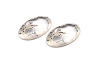 Silver Girl Charm, 2 Antique Silver Plated Brass Girl Charms With 1 Hole, Pendants, Earrings (45x30x1mm) D0644 H1241