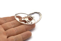 Silver Girl Charm, 2 Antique Silver Plated Brass Girl Charms With 1 Hole, Pendants, Earrings (45x30x1mm) D0644 H1241