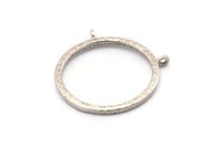 Okuma Gözlüğü Kolye Ucu, 2 Halkalı Cam İçin 1 Antik Gümüş Kaplamalı Pirinç Çekiçlenmiş Halka, Bulgular (36,5x2,5x2,5 mm) BS 1950 H1353